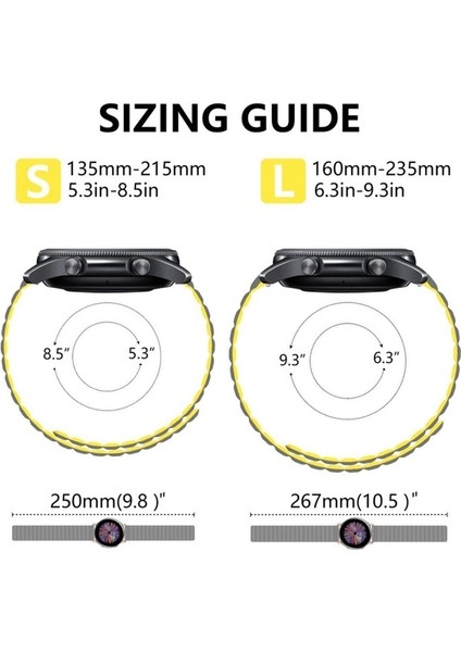 Huawei Gt2 / Gt2 Pro Uyumlu Kordon Suni Deri Bakla Tasarımlı Luxury Kayış, Gri-Sarı fırsatları