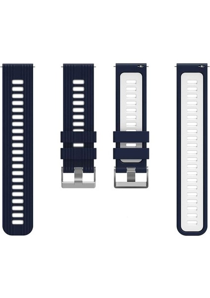 Huawei Gt2 / Gt2 Pro Uyumlu Kordon Silikon Çift Renkli Spor Esnek Kayış, Lacivert fırsatları