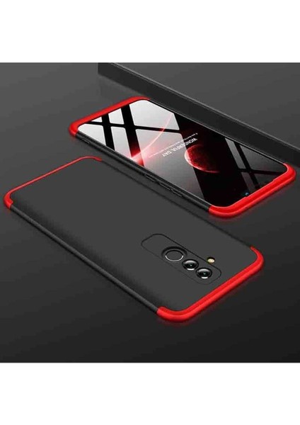Huawei Mate 20 Lite Uyumlu Kılıf Ays Kapak, Siyah-Kırmızı