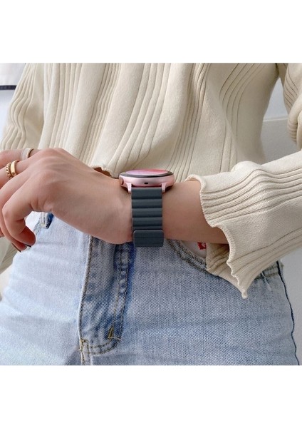 Huawei Gt2 / Gt2 Pro Uyumlu Kordon Suni Deri Bakla Tasarımlı Luxury Kayış, Gri-Turu fırsatları