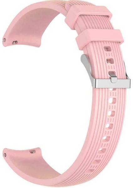 Huawei Gt2 / Gt2 Pro Uyumlu Kordon Silikon Çizgili Esnek Spor Kayış, Pembe modelleri