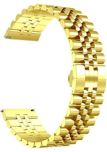 Huawei Gt2 / Gt2 Pro Uyumlu Kordon Paslanmaz Metal Klipsli Rolex Kayış, Gold fiyatları