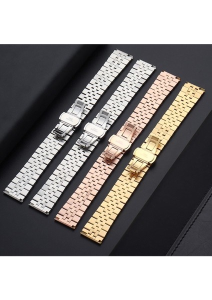 Huawei Gt2 / Gt2 Pro Uyumlu Kordon Paslanmaz Metal Klipsli Rolex Kayış, Rose Gold indirimleri