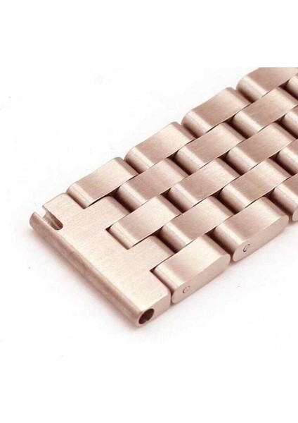 Huawei Gt2 / Gt2 Pro Uyumlu Kordon Paslanmaz Metal Geçmeli Kayış, Rose Gold