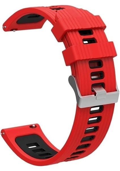 Huawei Gt2 / Gt2 Pro Uyumlu Kordon Silikon Çift Renkli Spor Esnek Kayış, Kırmızı-S fiyatları