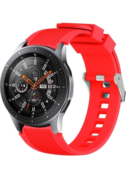 Huawei Gt2 / Gt2 Pro Uyumlu Kordon Silikon Çizgili Esnek Spor Kayış, Kırmızı fiyatları