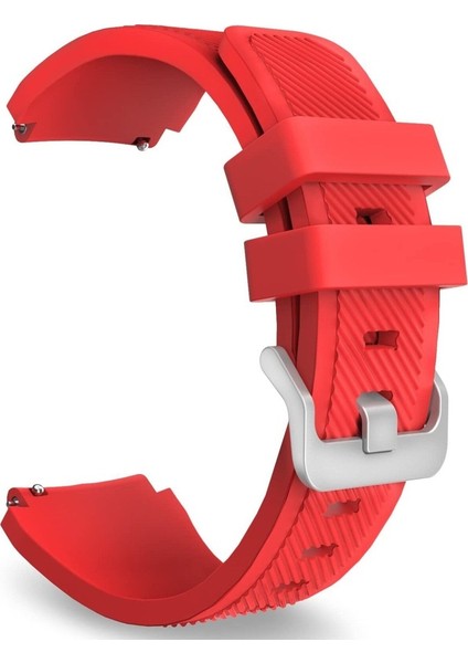 Huawei Gt2 / Gt2 Pro Uyumlu Kordon Silikon Çizgili Esnek Spor Kayış, Kırmızı fırsatları