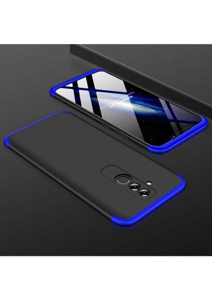 Huawei Mate 20 Lite Uyumlu Kılıf Ays Kapak, Siyah-Mavi