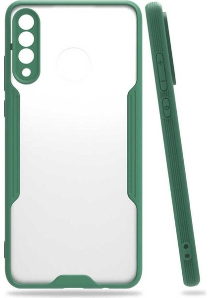 Huawei P30 Lite Uyumlu Kılıf Parfe Kapak, Koyu Yeşil