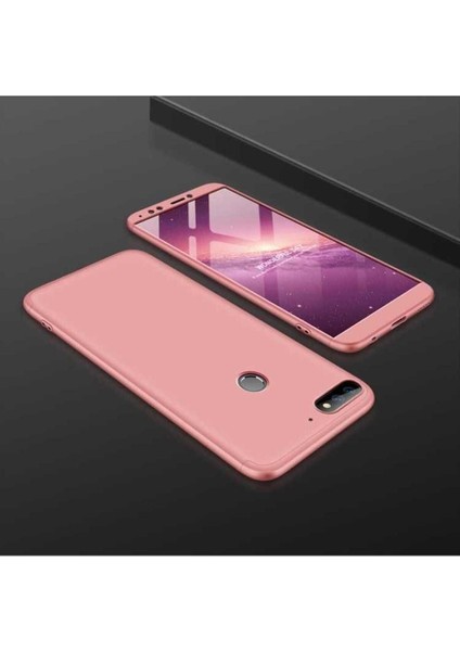 Huawei Y7 2018 Uyumlu Kılıf Ays Kapak, Rose Gold