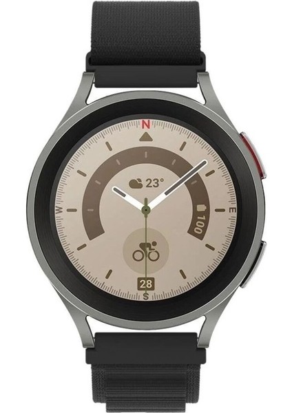 Huawei Watch Gt2 / Gt3 Uyumlu Kordon Alpine Loop Örgü Işlemeli Kumaş Kayış, Siyah fiyatları
