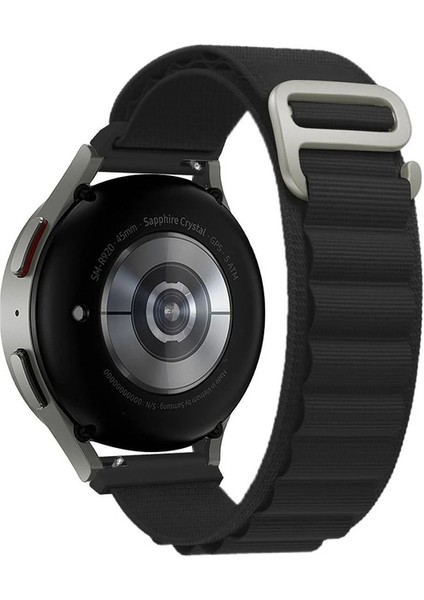 Huawei Watch Gt2 / Gt3 Uyumlu Kordon Alpine Loop Örgü Işlemeli Kumaş Kayış, Siyah modelleri