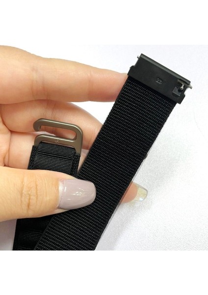 Huawei Watch Gt2 / Gt3 Uyumlu Kordon Alpine Loop Örgü Işlemeli Kumaş Kayış, Siyah indirimleri