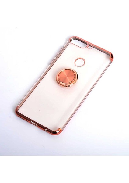 Huawei Y7 2018 Uyumlu Kılıf Gess Silikon, Rose Gold