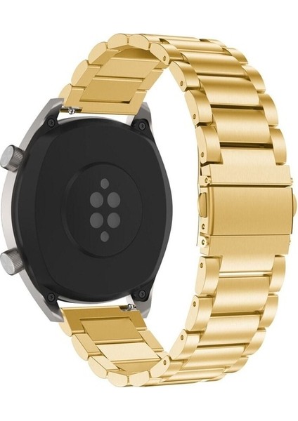 Huawei Watch Gt2 / Gt3 Uyumlu Kordon Paslanmaz Metal Baklalı Kayış, Gold modelleri