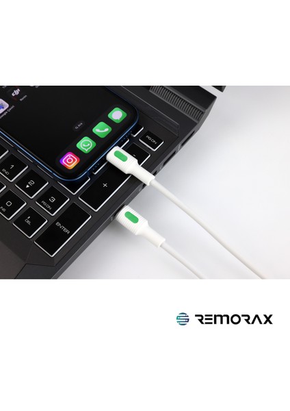 Coral iPhone Uyumlu Power Delivery Type C-Lightning 150 Cm 27 Watt PD Yeşil-Beyaz fırsatları