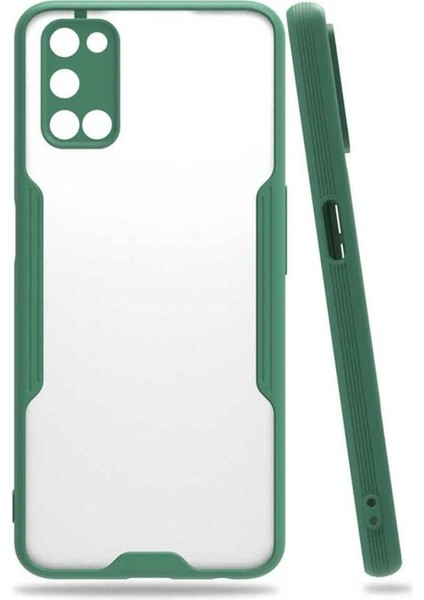 Oppo A52 Uyumlu Kılıf Parfe Kapak, Koyu Yeşil
