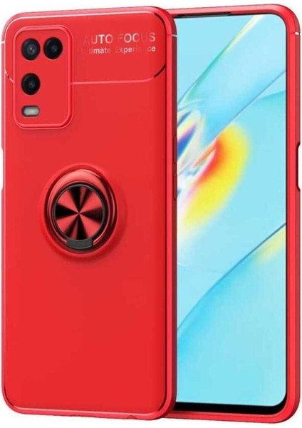 Oppo A54 4g Uyumlu Kılıf Ravel Silikon Kapak, Kırmızı
