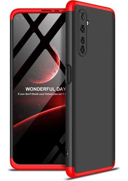 Realme 6 Pro Uyumlu Kılıf Ays Kapak, Siyah-Kırmızı