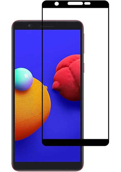 Megafox Teknoloji Samsung Galaxy A01 Core Uyumlu Kenarları Kırılmaya Dayanıklı Cam Ekran Koruyucu