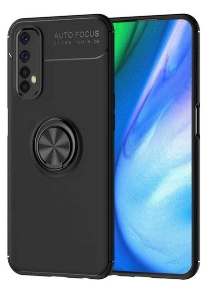 Realme 7 Uyumlu Kılıf Ravel Silikon Kapak, Siyah