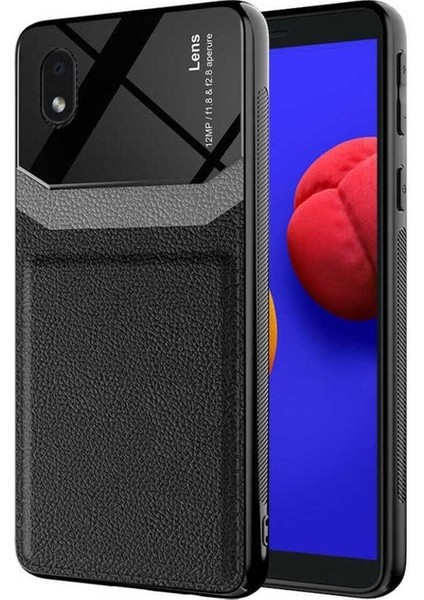 Samsung Galaxy A01 Core Uyumlu Kılıf Emiks Kapak, Siyah