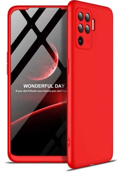 Oppo Reno 5 Lite Uyumlu Kılıf Ays Kapak, Kırmızı