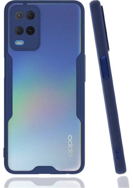 Megafox Teknoloji Oppo A54 4g Uyumlu Kılıf Parfe Kapak, Lacivert