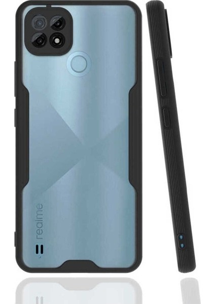 Realme C21 Uyumlu Kılıf Parfe Kapak, Siyah