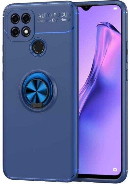 Oppo A15S Uyumlu Kılıf Ravel Silikon Kapak, Mavi