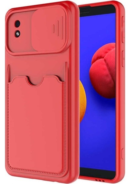 Samsung Galaxy A01 Core Uyumlu Kılıf Kartix Kapak, Kırmızı