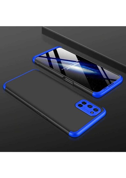 Oppo A52 Uyumlu Kılıf Ays Kapak, Siyah-Mavi