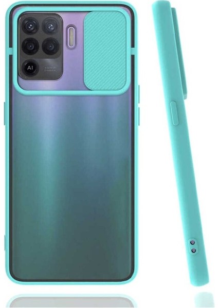 Oppo Reno 5 Lite Uyumlu Kılıf Lensi Kapak, Turkuaz