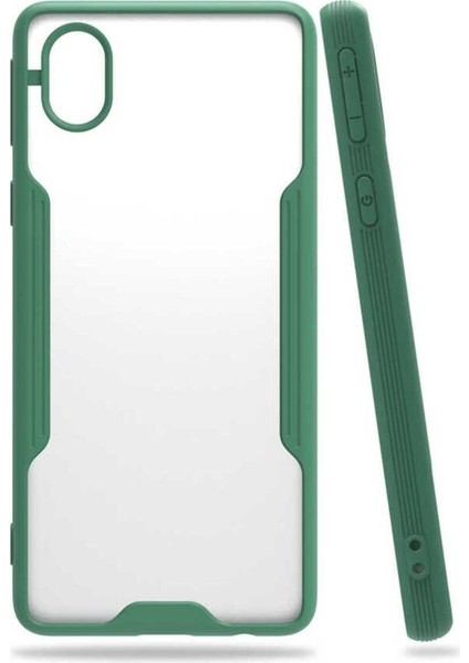 Samsung Galaxy A01 Core Uyumlu Kılıf Parfe Kapak, Koyu Yeşil