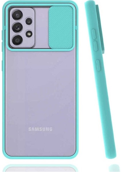 Samsung Galaxy A52 Uyumlu Kılıf Lensi Kapak, Turkuaz