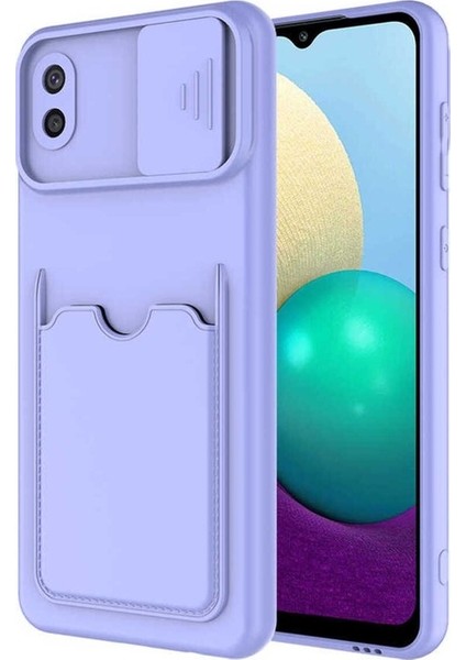 Samsung Galaxy A02 Uyumlu Kılıf Kartix Kapak, Lila