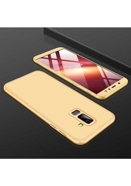 Samsung Galaxy A6 Plus 2018 Uyumlu Kılıf Ays Kapak, Gold