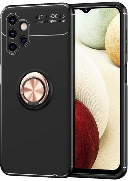 Samsung Galaxy A13 4g Uyumlu Kılıf Ravel Silikon Kapak, Siyah-Rose Gold