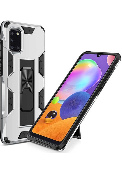 Samsung Galaxy A31 Uyumlu Kılıf Volve Kapak, Gri