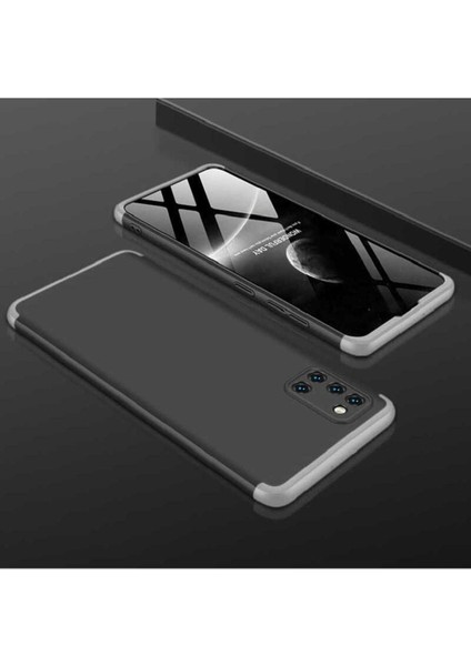 Samsung Galaxy A31 Uyumlu Kılıf Ays Kapak, Siyah-Gri
