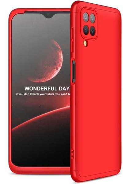 Samsung Galaxy A12 Uyumlu Kılıf Ays Kapak, Kırmızı