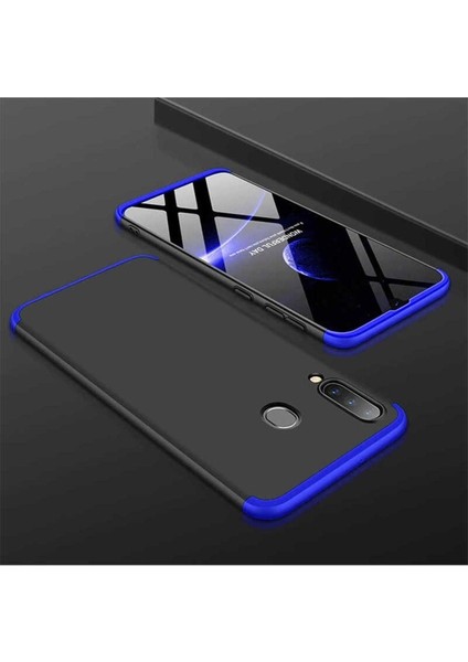 Samsung Galaxy A70 Uyumlu Kılıf Ays Kapak, Siyah-Mavi