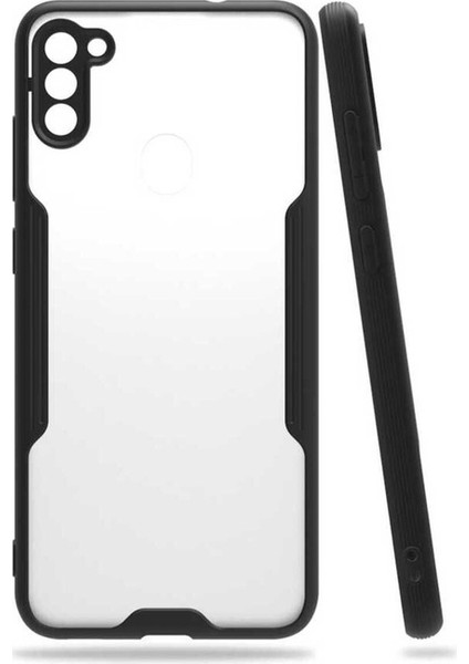 Samsung Galaxy M11 Uyumlu Kılıf Parfe Kapak, Siyah