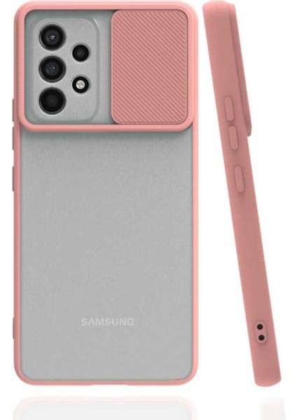 Samsung Galaxy A73 Uyumlu Kılıf Lensi Kapak, Pembe Açık