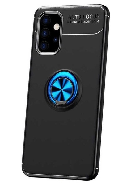 Samsung Galaxy A32 4g Uyumlu Kılıf Ravel Silikon Kapak, Siyah-Mavi