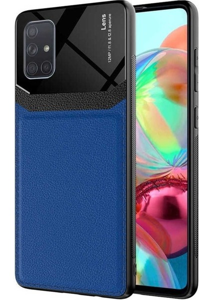 Samsung Galaxy A71 Uyumlu Kılıf Emiks Kapak, Lacivert