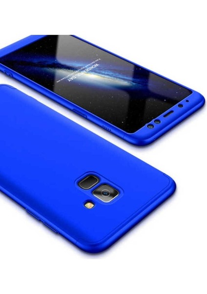 Samsung Galaxy A8 2018 Uyumlu Kılıf Ays Kapak, Mavi