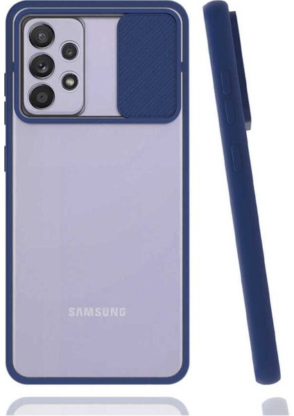Samsung Galaxy A72 Uyumlu Kılıf Lensi Kapak, Lacivert