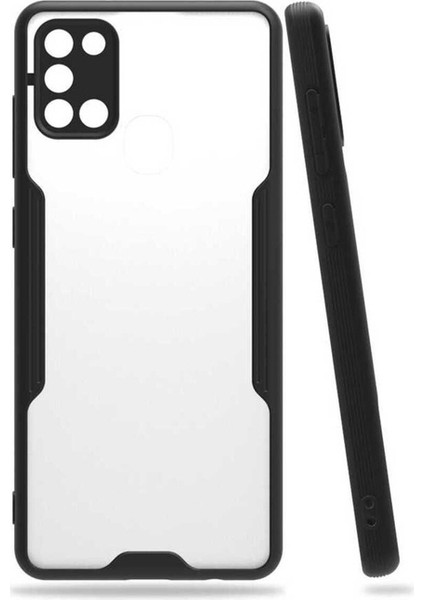 Samsung Galaxy A21S Uyumlu Kılıf Parfe Kapak, Siyah