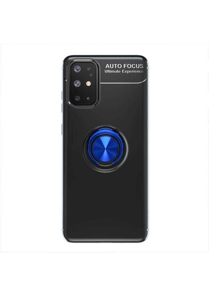 Samsung Galaxy A31 Uyumlu Kılıf Ravel Silikon Kapak, Siyah-Mavi